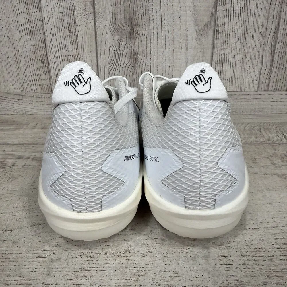 Adidas Adizero Electric Baseball Metal CLEATS Men Size 13 White/Black Metallic